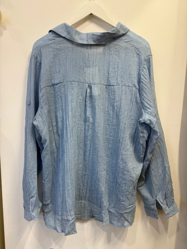 koszula baby blue, icy blue błękitna lekka